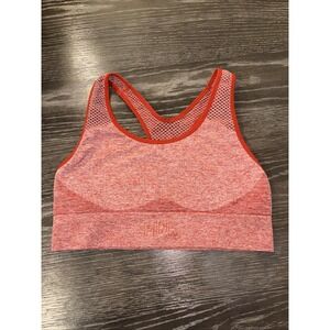 PINK‎ Victoria's Secret Seamless Lightly Lined Sports Bra Black Size Medium Mesh